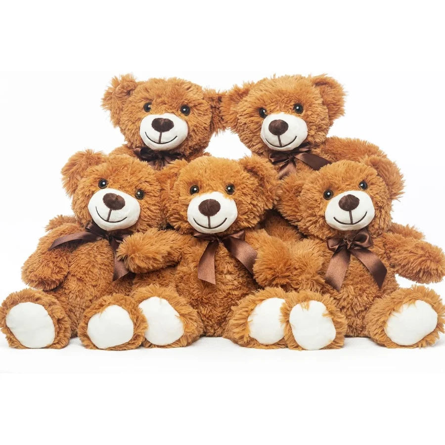 Set van 5 Teddyberen 35 cm