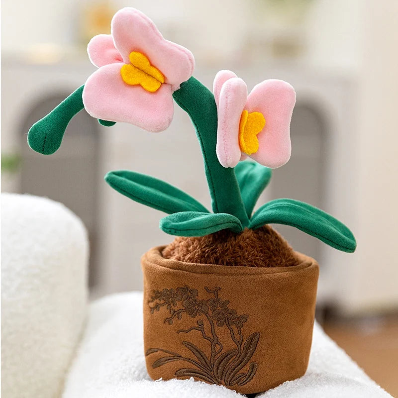 Pluche Bloem in Potje 30 cm | Roos, Zonnebloem, Cactus en Meer
