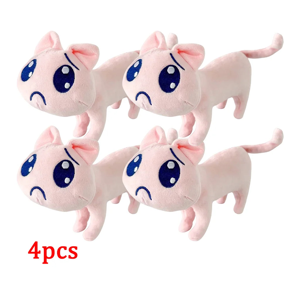 Verdrietige Kat Knuffel | Roze Kawaii Katje, per Stuk of Set
