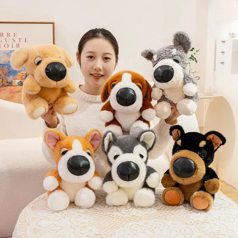 Pluizige Hond Knuffel 15 of 25 cm | Husky, Corgi, Beagle en Meer De Knuffel