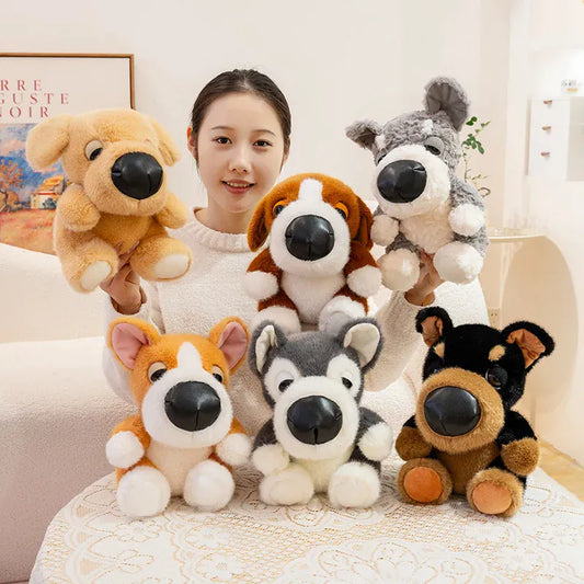 Pluizige Hond Knuffel 15 of 25 cm | Husky, Corgi, Beagle en Meer De Knuffel