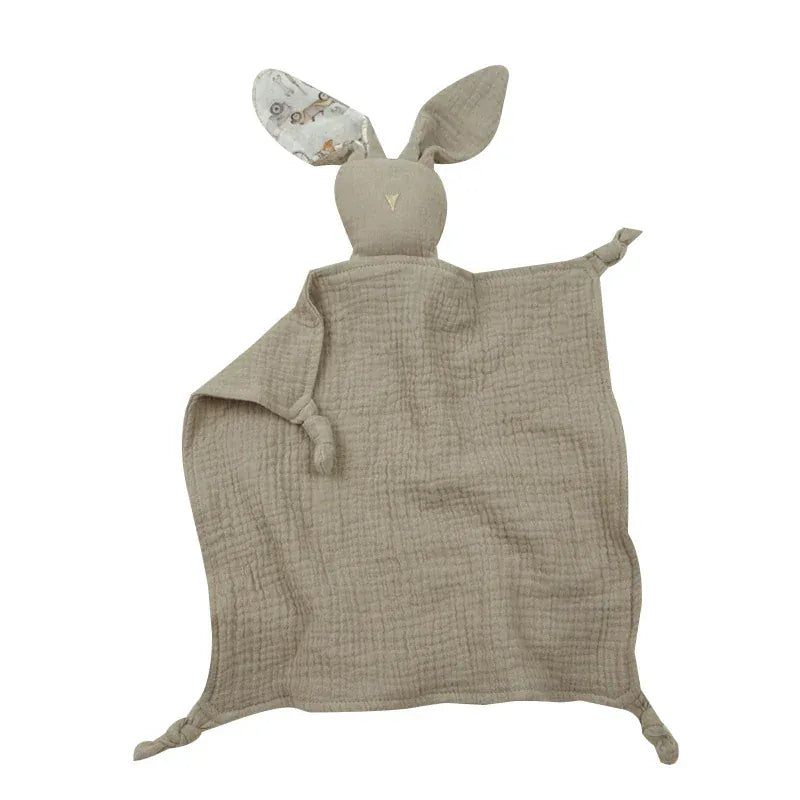 Katoenen Slabbet met Knuffelkonijn De Knuffel rabbit A11-30x30cm