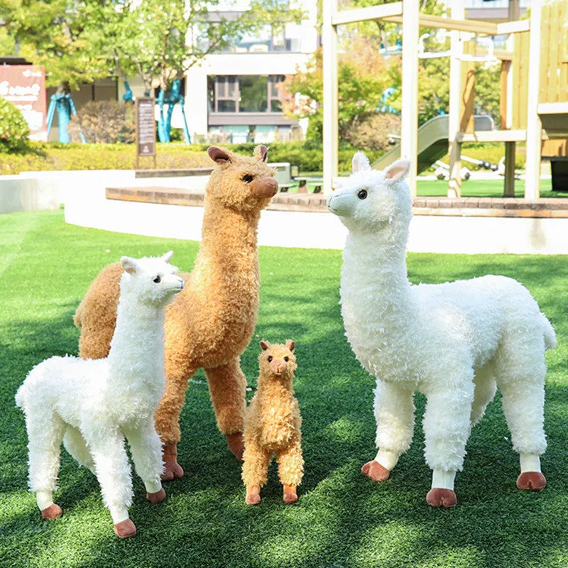 Realistische Alpaca Knuffel 38 tot 80 cm