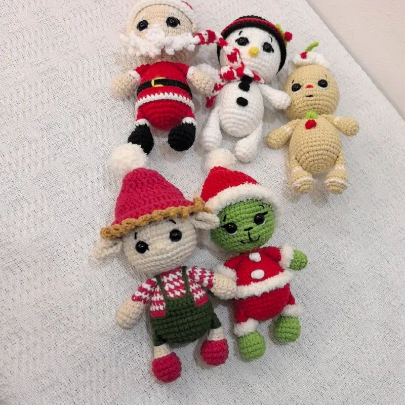 Gehaakte Kerst Knuffel | Sneeuwpop en Elfje, 5 Modellen De Knuffel