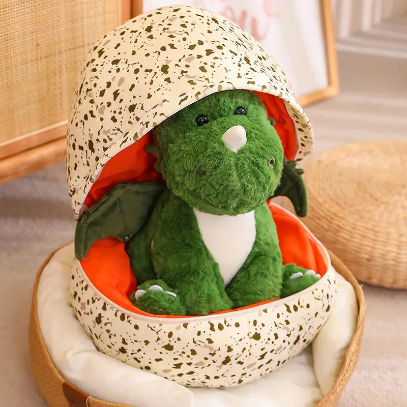 Dino Ei Knuffel | Omkeerbare Pluche Dinosaurus De Knuffel
