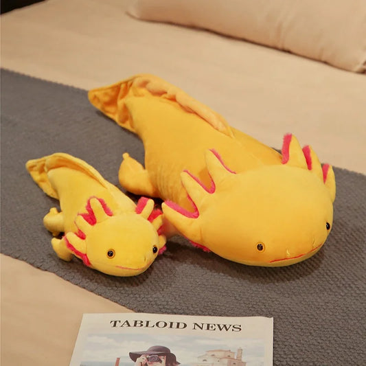 Axolotl Knuffelkussen 45 en 80 cm