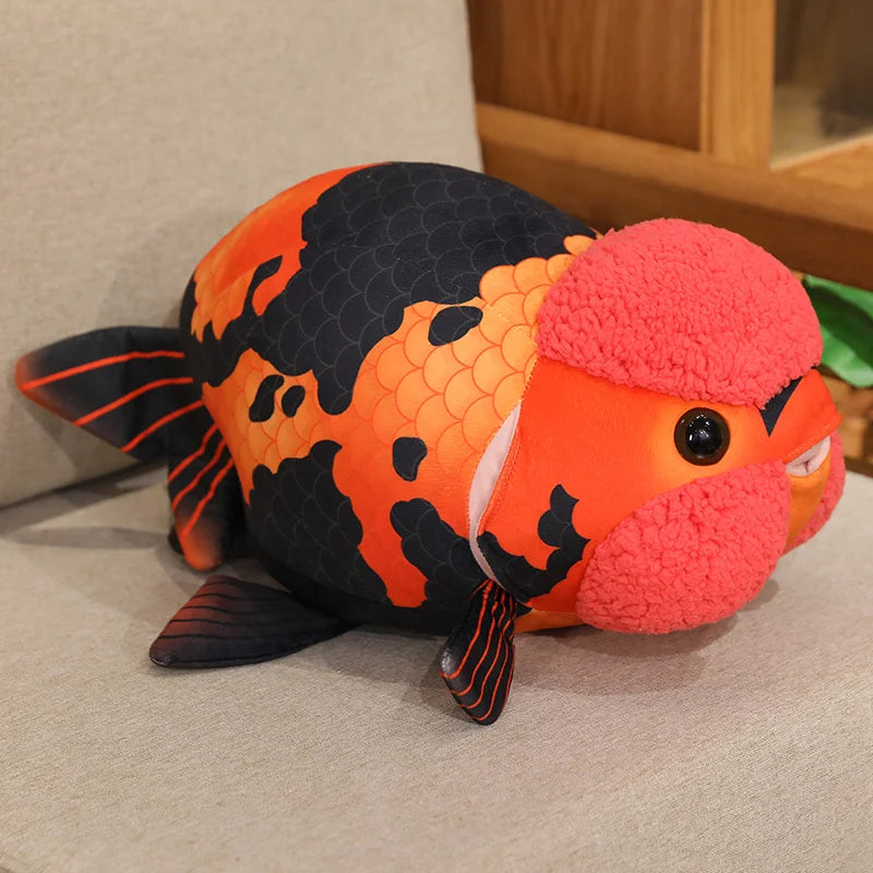 Goudvis Knuffelkussen 50 cm | Realistische Ranchu Goudvis
