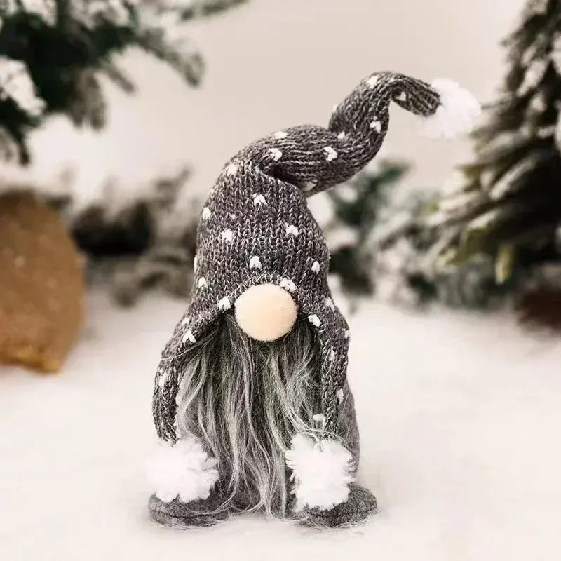 Kerst Kabouter Knuffel | Pluche Gnoom in 5 Kleuren De Knuffel Grijs