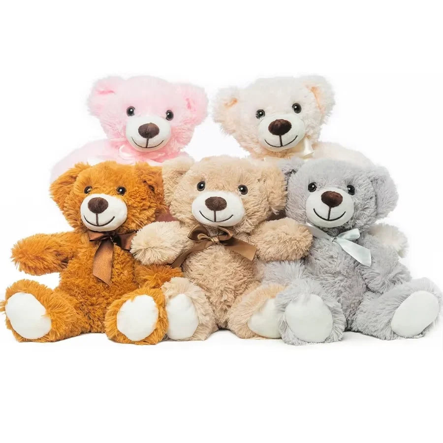 Set van 5 Teddyberen 35 cm | Knuffelbeer Cadeauset