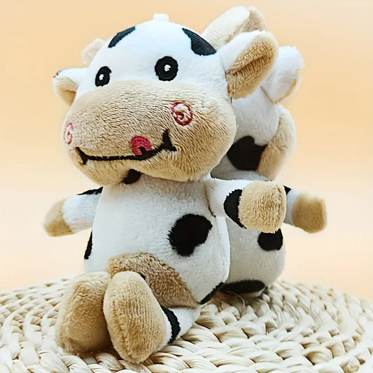 Koe Knuffel Sleutelhanger | Pluche Kawaii Koetje Tashanger De Knuffel