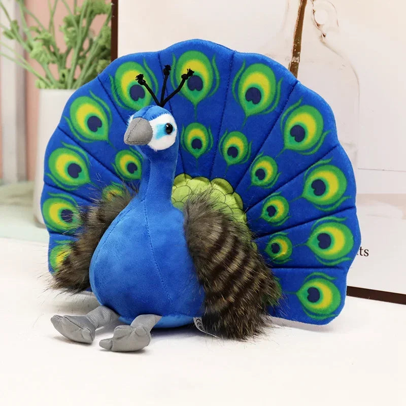 Realistische Pauw Knuffel 25 cm