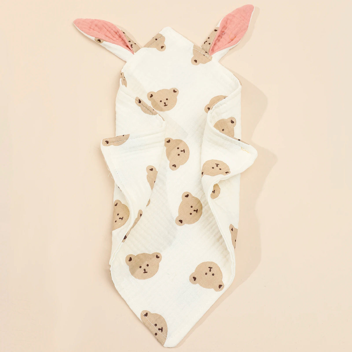 Mousseline Knuffeldoekje met Konijnenoortjes
