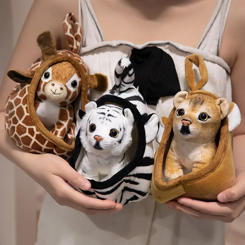 Baby Dieren Knuffel 18 cm in Nestje
