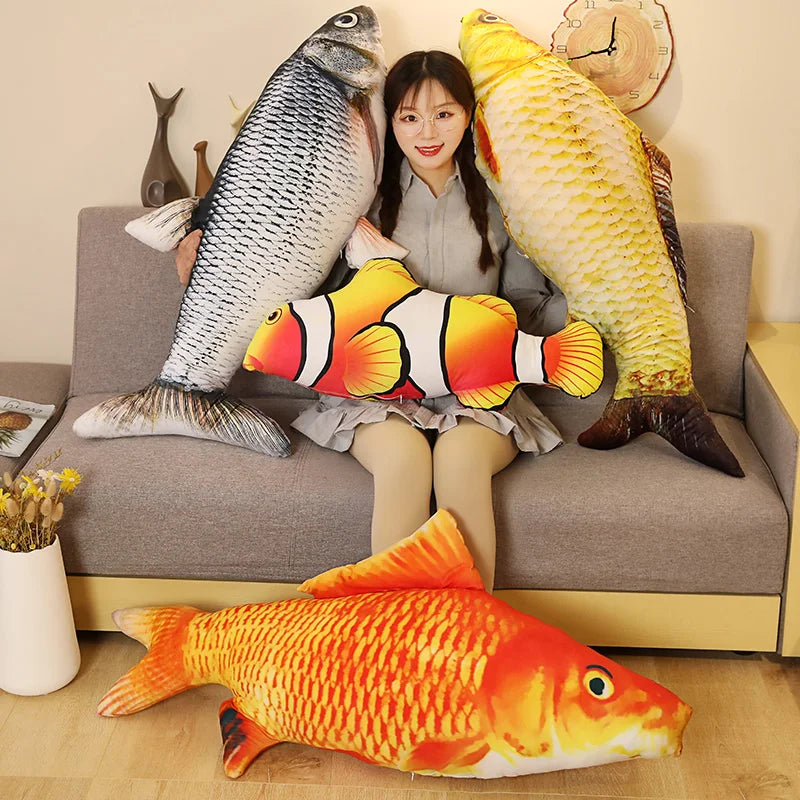 3D Vis Knuffelkussen 40 en 60 cm