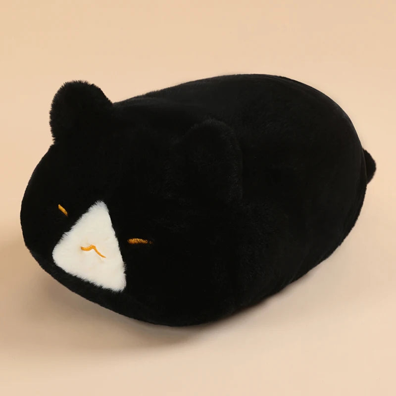 Kat Knuffelkussen 45 cm | Rond Poezenkussen in 7 Vachtkleuren