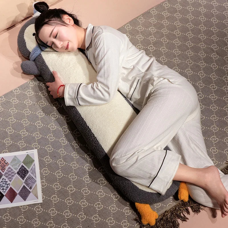 Lang Pinguin Knuffelkussen XXL 90 en 120 cm