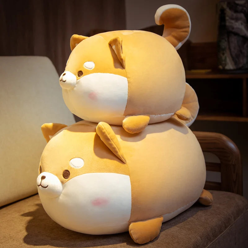 Ronde Shiba Inu Hond Knuffelkussen 35, 50 en 70 cm