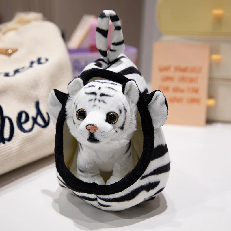 Baby Dieren Knuffel 18 cm in Nestje | Tijger, Leeuw, Panter of Hert