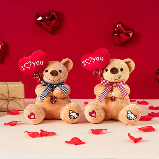 Teddybeer met Hartje 18 cm | Klein Liefdesbeertje De Knuffel
