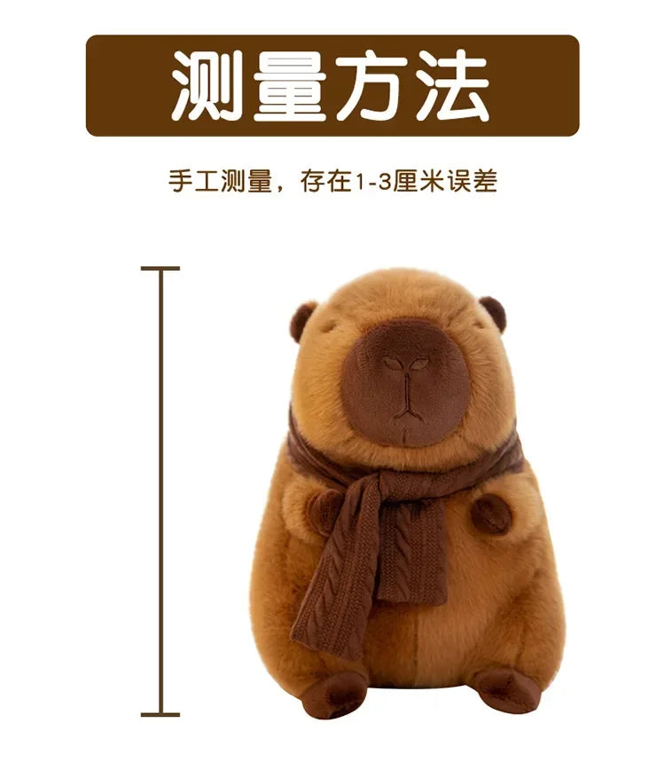 Capybara Knuffel met Sjaal 25 en 30 cm