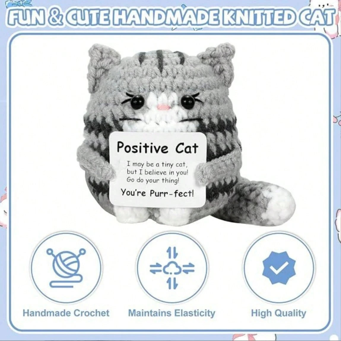 Gehaakte Mini Kat Knuffel