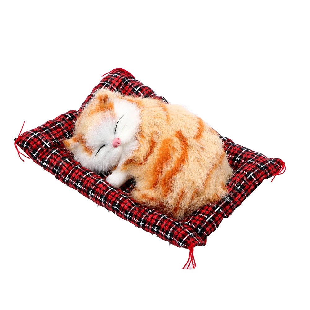 Slapend Kitten Knuffel | Realistisch Mini Katje in 4 Kleuren
