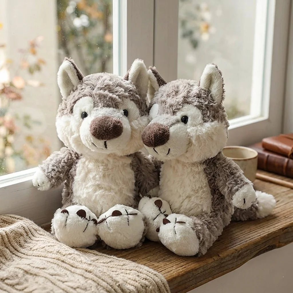 Grijze Wolf Knuffel 17 cm