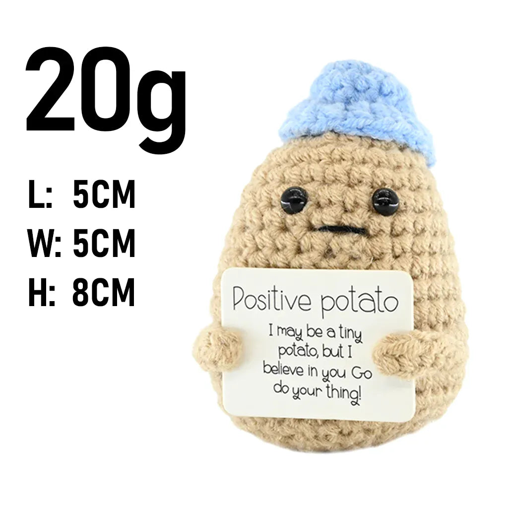 Gehaakte Positieve Aardappel | Mini Knuffel met Kaartje, 9 Modellen De Knuffel Model 8