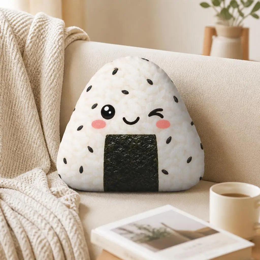 Onigiri Rijstbal Knuffelkussen | Japanse Sushi Kussen