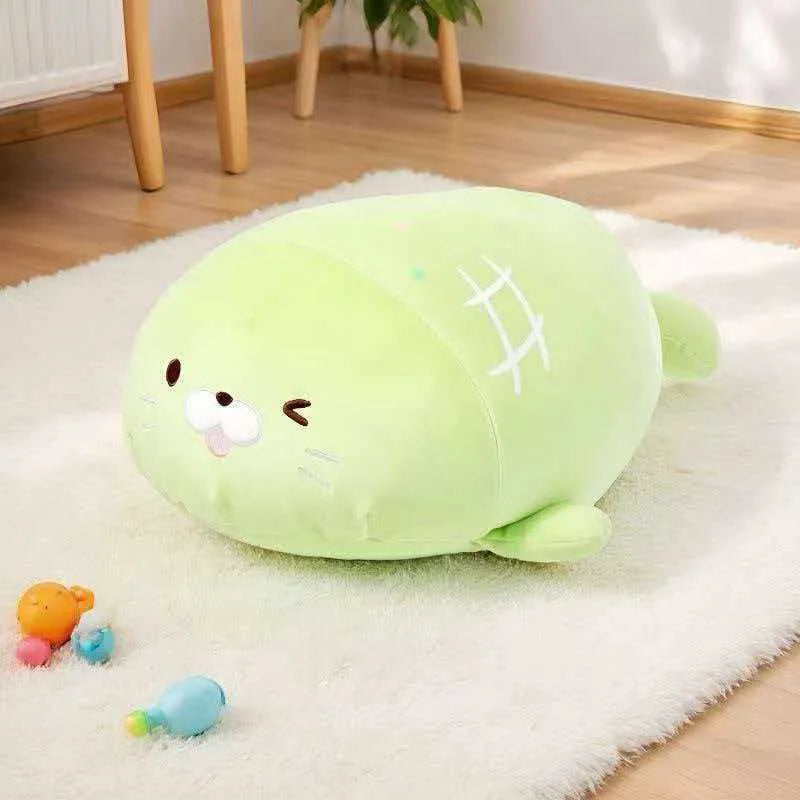 Zeehond Knuffelkussen 55 cm | Kleurrijke Pluche Zeehond