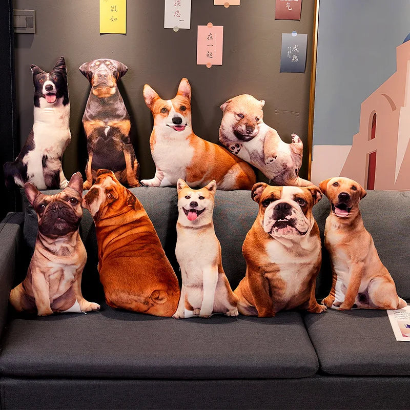 3D Hond Knuffelkussen 45 en 50 cm