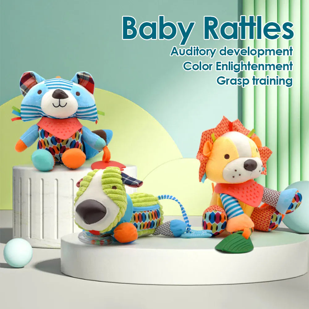 Baby Knuffel Kinderwagenhanger | Zachte Pluche Diertjes De Knuffel