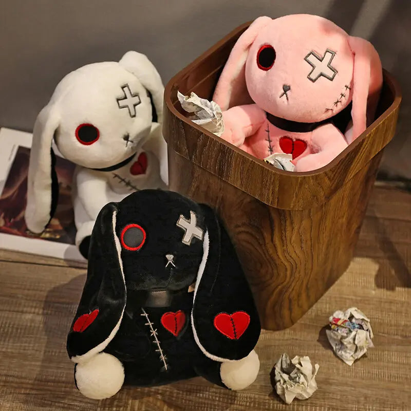 Gothic Konijn Knuffel 25 cm