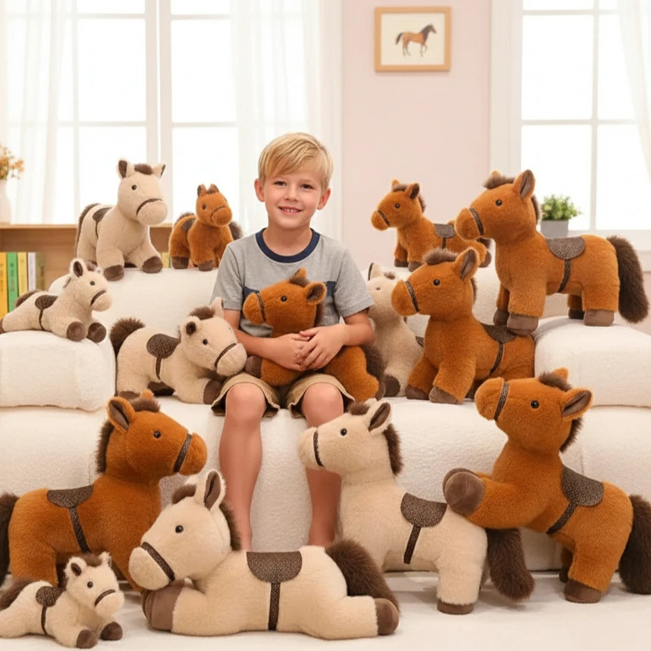 Witte Pony Knuffel