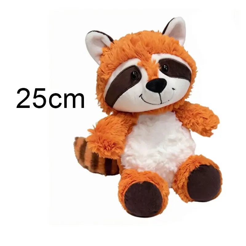Raccoon Knuffel 25 tot 50 cm | Zachte Kawaii Raccoon in 4 Kleuren De Knuffel 25 cm Oranje