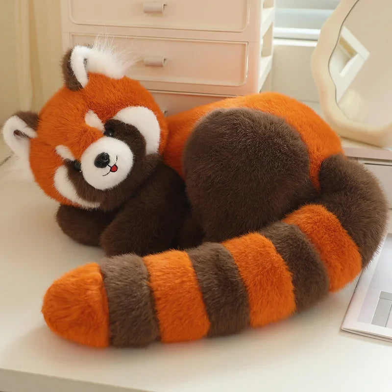 Realistische Liggende Rode Panda Knuffel
