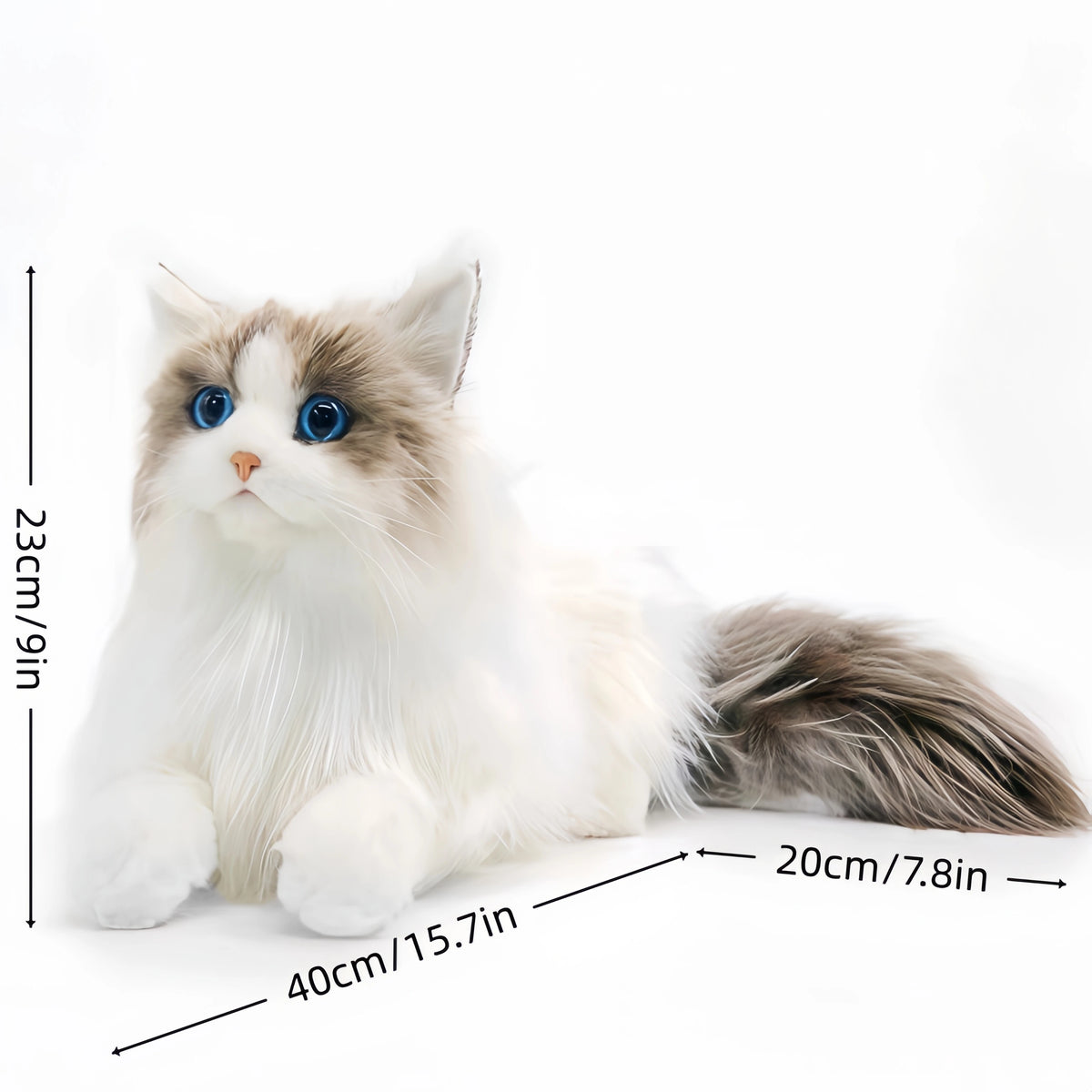 Realistische Ragdoll Kat Knuffel