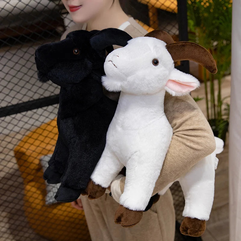 Realistische Witte Geit Knuffel