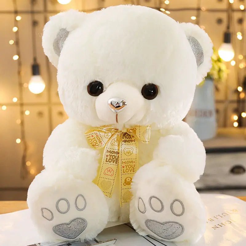 Teddybeer met Strik 35 of 50 cm | Roze, Wit of Blauw