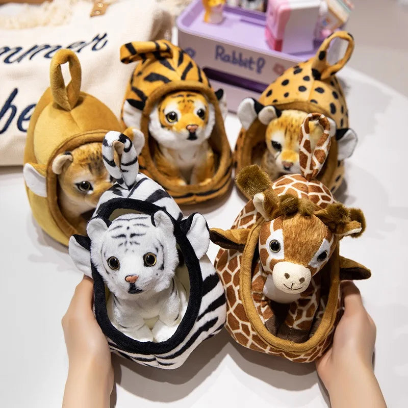 Baby Dieren Knuffel 18 cm in Nestje
