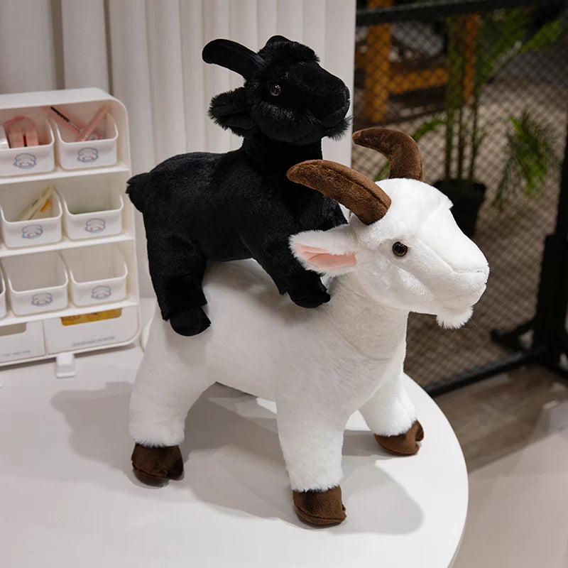 Realistische Witte Geit Knuffel