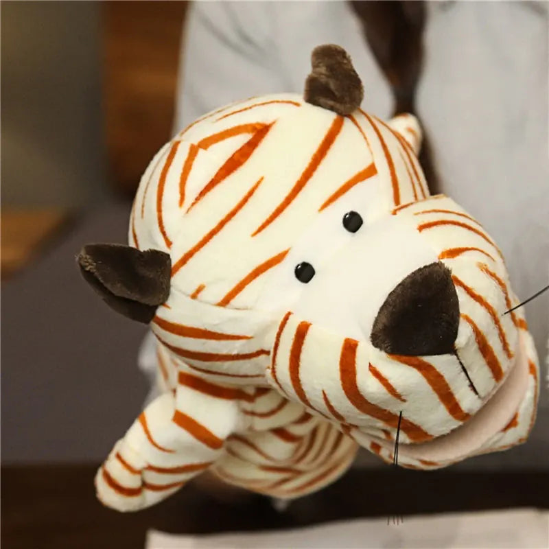 Dieren Handpop 27 cm | Hond, Tijger, Leeuw, Koe en Meer, 24 Dieren De Knuffel Klassieke tijger