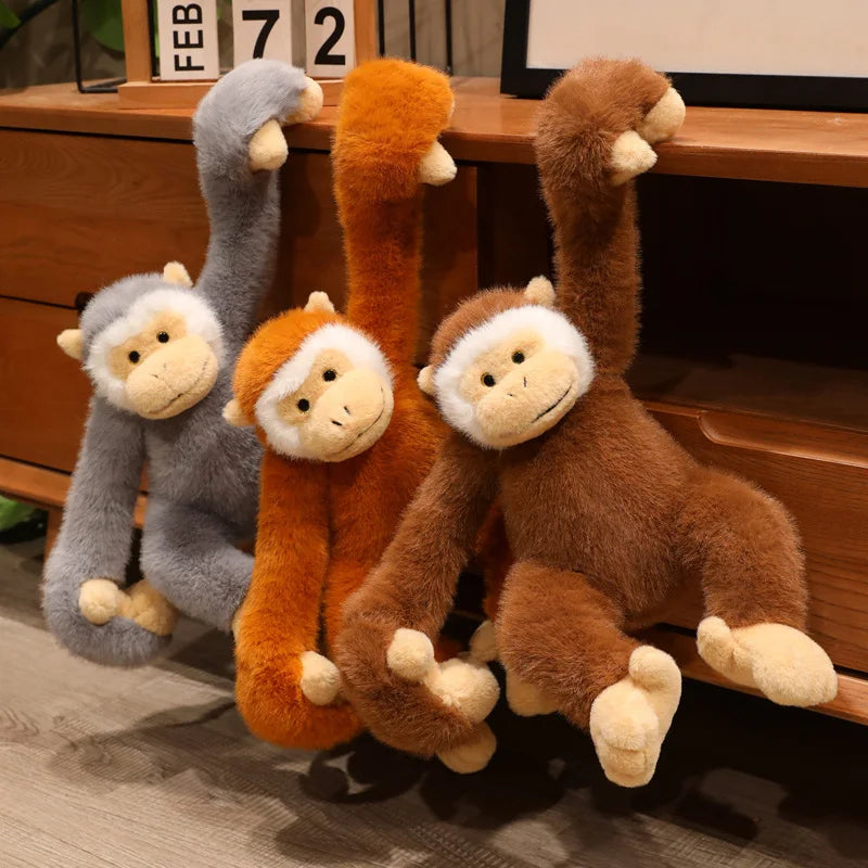Gibbon Aap Knuffel met Hangarmen 25 tot 40 cm