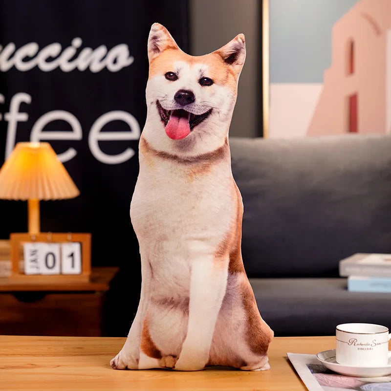 3D Hond Knuffelkussen 45 en 50 cm | Shiba Inu, Corgi, Bulldog en meer