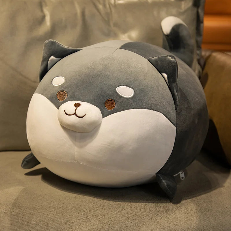 Ronde Shiba Inu Hond Knuffelkussen 35, 50 en 70 cm