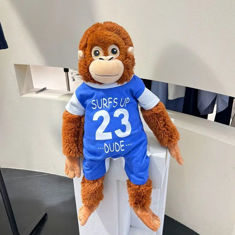 Aap Knuffel 60 cm met Kleertjes | Orang-oetan in 6 Kleuren