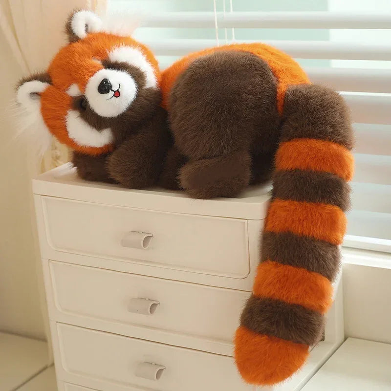 Realistische Liggende Rode Panda Knuffel