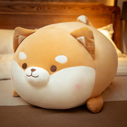 Ronde Shiba Inu Hond Knuffelkussen 35, 50 en 70 cm