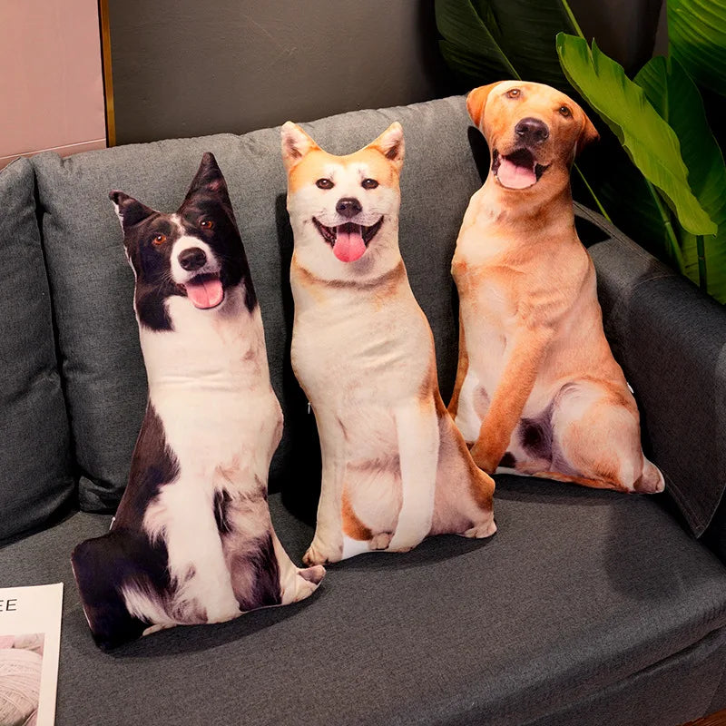 3D Hond Knuffelkussen 45 en 50 cm