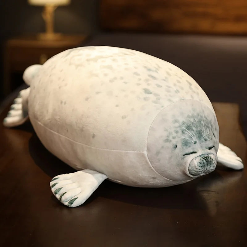 Zeehond Knuffelkussen 20 tot 80 cm | Blauw, Grijs of Wit